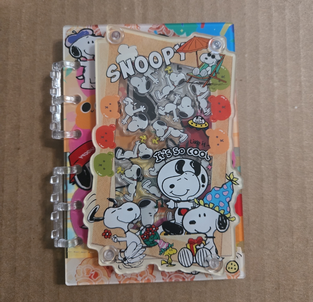 Snoopy A7 Acrylic Shaker Notebook